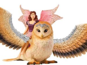 Elfe auf Glitzer-Eule