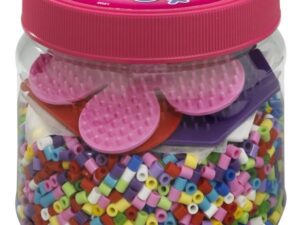 HAMA Dose pink+farbige Platten 4000Stück
