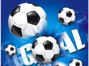 Fußball blau Partytüten 6 Stück