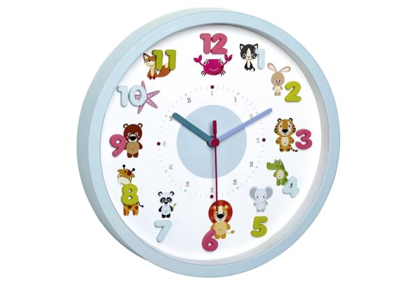 TFA-DOSTMANN Wanduhr Kinder Tiermotive Ø30,9cm