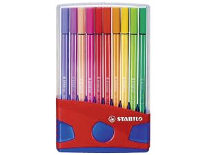 STABILO Stabilo Pen68 ColorParade 2-teiliges Kunststoffetui mit 20 Farben