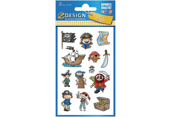 AVERY ZWECKFORM KID Papier Sticker Piraten3Bg