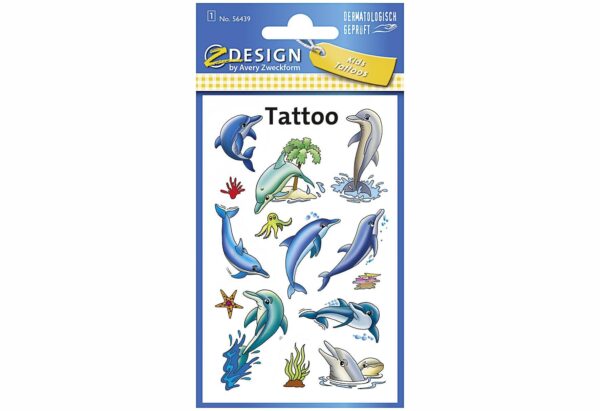 AVERY ZWECKFORM Kinder Tattoos 'Delfine' 56439