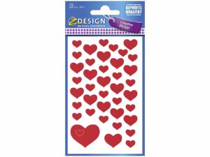 AVERY ZWECKFORM Sticker Herzen Papier 4371