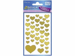 AVERY ZWECKFORM Sticker Gold-Herzen 53282