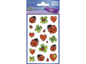 AVERY ZWECKFORM CRE Sticker Marienkäfer+Klee 3