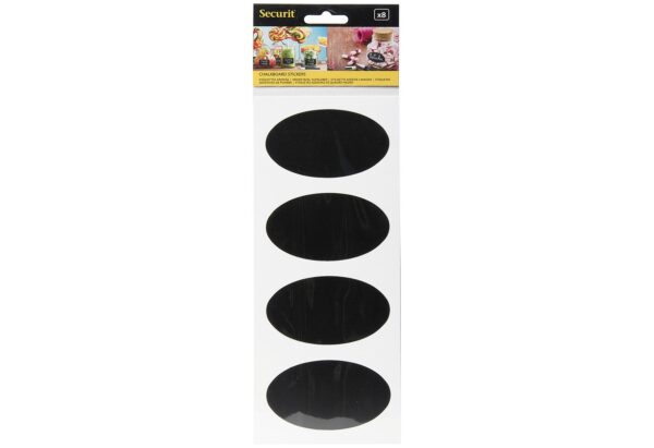 SECURIT Kreidetafel Sticker Set oval 8er Set
