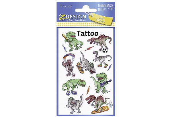 AVERY ZWECKFORM KID Tattoos 56772 Dinos 1Bogen 1 Bogen
